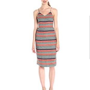 Anthropologie Moon River Striped Side Slit Dress